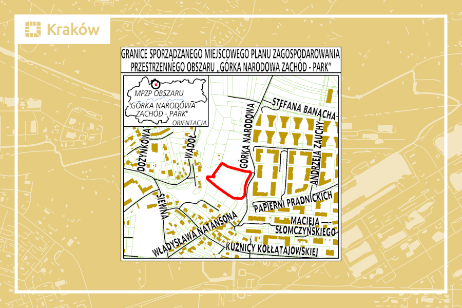 Granice miejscowego planu zagospodarowania przestrzennego obszaru „Górka Narodowa Zachód - Park”