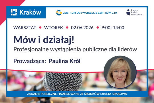 Bezpłatne szkolenie: Mów i działaj! Profesjonalne wystąpienia publiczne dla liderów
