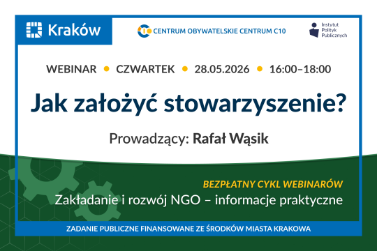 Bezpłatne webinarium „Jak założyć stowarzyszenie?”