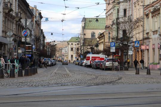 Skrzyżowanie przy Teatrze Bagatela