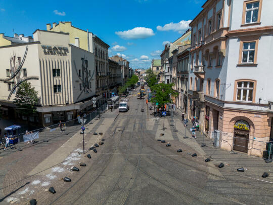 Ruszył remont węzła „Bagatela”. Zmiany dla pieszych, pasażerów KMK i kierowców