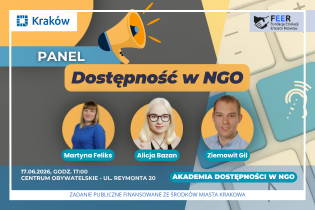 Akademia Dostępności w NGO - Panel Wymiany Doświadczeń, na zdjęciu osoby prowadzące wydarzenie
