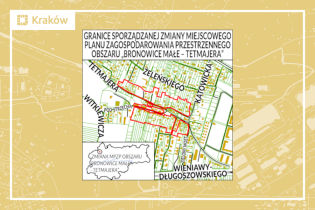 Granice miejscowego planu zagospodarowania przestrzennego obszaru „Bronowice Małe – Tetmajera”