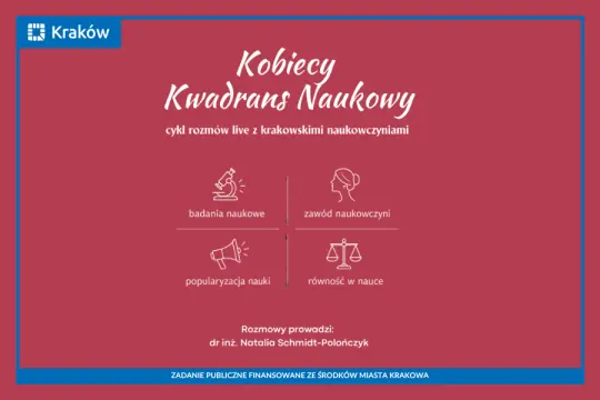 Kobiecy Kwadrans Naukowy, cykl rozmów live z krakowskimi naukowczyniami.