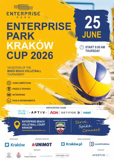 VIII edycja turnieju siatkówki plażowej Enterprise Park Kraków CUP już dziś!