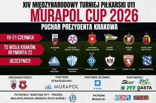 XIV Międzynarodowy Turniej Piłkarski U11 Murapol Cup 2026, Puchar Prezydenta Krakowa, 19-21 czerwca.