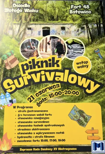 Piknik survivalowy w forcie Batowice