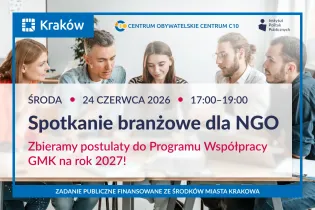 Spotkanie branżowe dla organizacji pozarządowych 24 czerwca 2026 r.