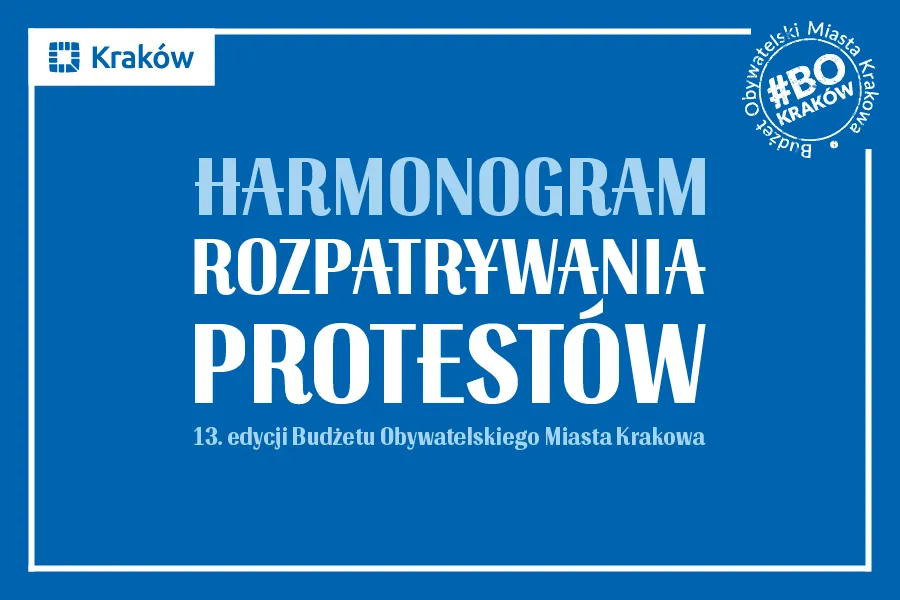 Harmonogram rozpatrywania protestów 