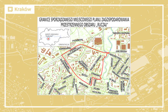 Granice projektu miejscowego planu zagospodarowania przestrzennego obszaru „Ruczaj”