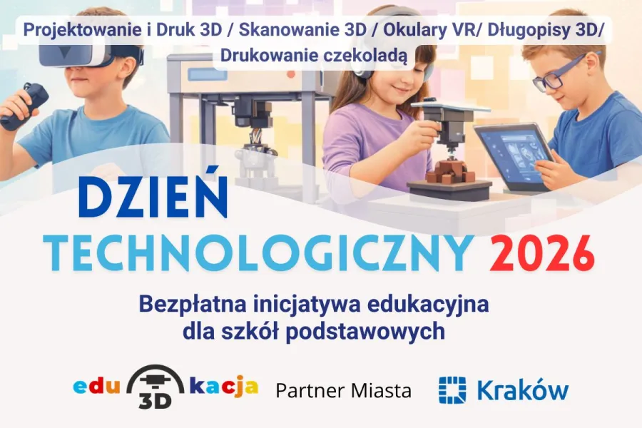 Dzień Technologiczny 2026, inicjatywa edukacyjna dla szkół podstawowych w Krakowie.