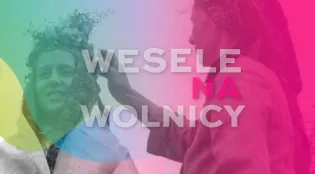 Wesele na Wolnicy, kobieta z wiankiem na głowie.