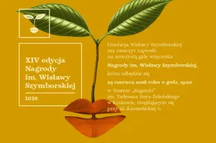 XIV edycja Nagrody im. Wisławy Szymborskiej, gala wręczenia 29 czerwca 2016 w Krakowie.