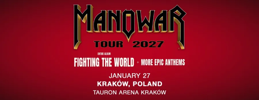 Manowar, trasa koncertowa 2027, Kraków, Tauron Arena, 27 stycznia.