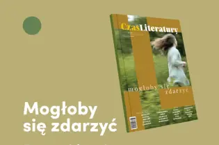 Okładka magazynu "Czas Literatury" z hasłem o letnim numerze i grafiką kobiety w ruchu.