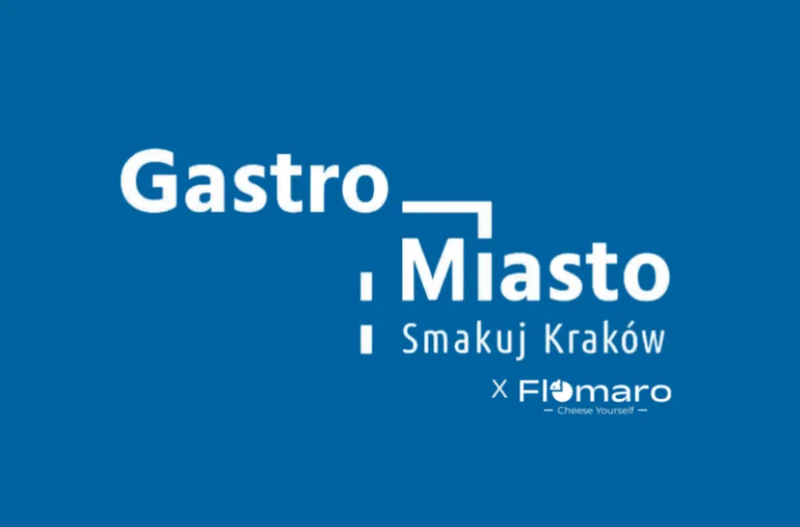Gastro Miasto Smakuj Kraków logo z dodatkiem Flimaro.