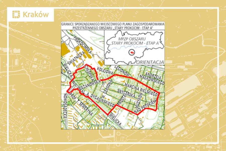 Granice miejscowego planu zagospodarowania przestrzennego obszaru „Stary Prokocim – etap A”