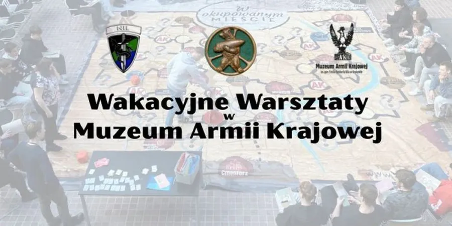 Wakacyjne warsztaty w Muzeum Armii Krajowej z grami i aktywnościami dla uczestników.