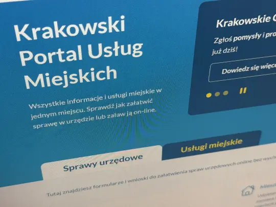 Chwilowe przerwy w dostępności Krakowskiego Portalu Usług Miejskich