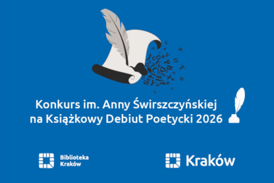 Znamy laureata 13. edycji Konkursu im. Anny Świrszczyńskiej na książkowy debiut poetycki