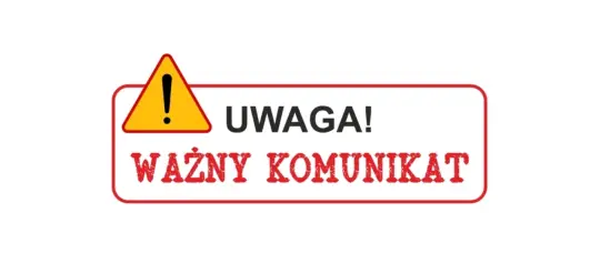 Uwaga! Ważny komunikat z ostrzeżeniem.