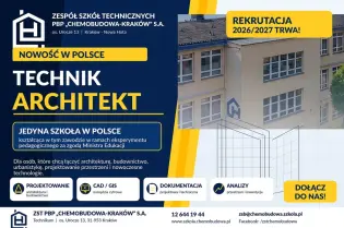 Rekrutacja do Zespołu Szkół Technicznych w Krakowie na kierunek technik architekt.