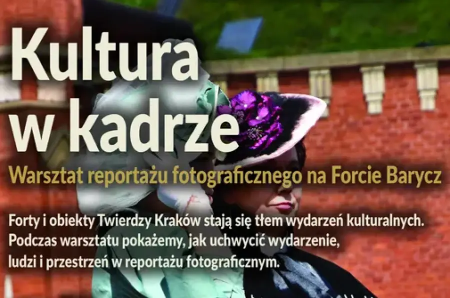 Warsztat reportażu fotograficznego w Forcie 50 w Barzycach, 5 lipca 2026, udział bezpłatny.