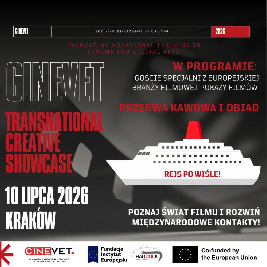 Cinevet, wydarzenie w Krakowie, 10 lipca 2026, prezentacja filmów i networking w branży kreatywnej.