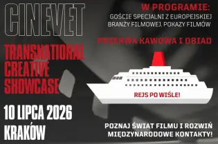 Cinevet, wydarzenie w Krakowie, 10 lipca 2026, prezentacja filmów i networking w branży kreatywnej.