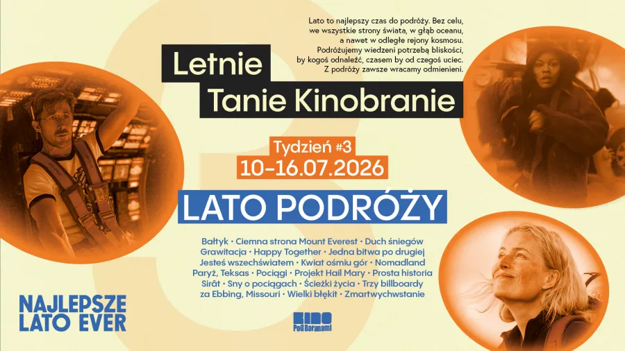 Letnie Tanie Kinobranie, tydzień 3, program wydarzeń związanych z podróżami.
