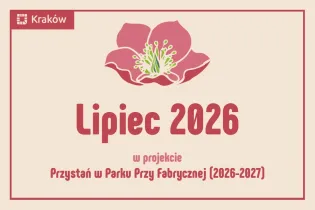 grafika z kwiatem będący symbolom parku