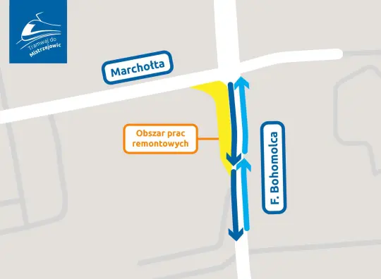 Tramwaj do Mistrzejowic: od piątku nowa organizacja ruchu na ul. Bohomolca