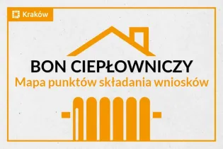 Bon Ciepłowniczy, mapa punktów składania wniosków w Krakowie.