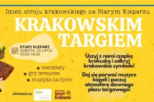 Dzień stroju krakowskiego z warsztatami, grami terenowymi i muzyką na żywo w Starym Kleparzu.
