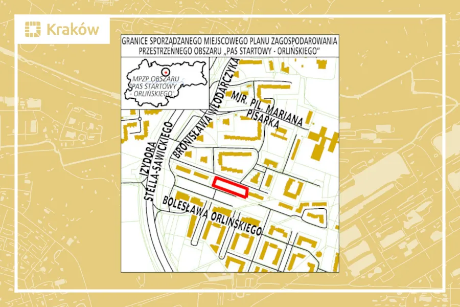 Granice miejscowego planu zagospodarowania przestrzennego obszaru  „Pas Startowy - Orlińskiego”