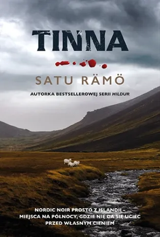 Okładka książki "Tinna" autorstwa Satu Rämö, z krajobrazem islandzkim i owcami.