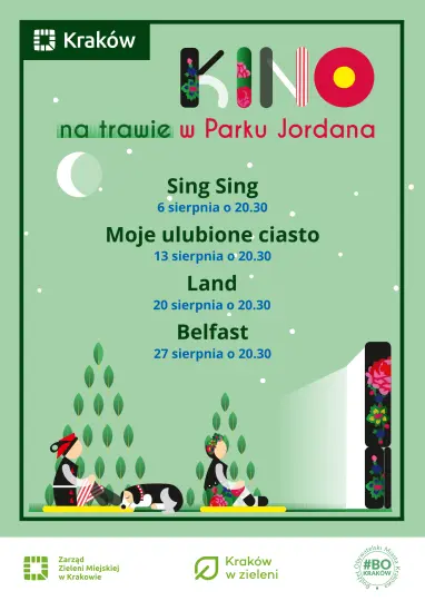 kino na kino na trawie w parku jordana