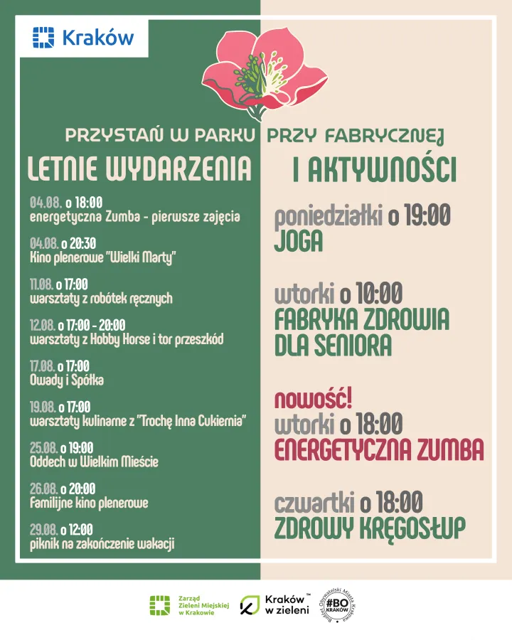 plakat opisujący wydarzenia w sierpniu
