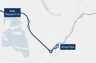 Mapa trasy linii 264 z przystankami i zmianami w kursowaniu.