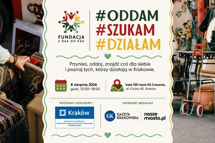 Plakat akcji "Kraków - oddam za darmo"