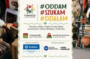Plakat akcji "Kraków - oddam za darmo"
