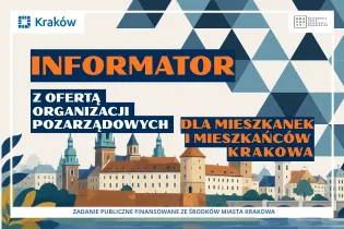 grafika obrazująca   architekturę Krakowa 