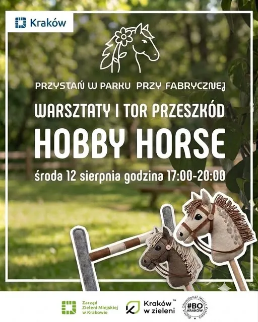 Warsztaty i tor przeszkód dla koni hobby w Krakowie, 12 sierpnia, godz. 17:00-20:00.