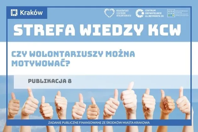 Strefa Wiedzy KCW, publikacja 8, pytanie o motywację wolontariuszy.