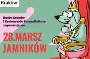 Plakat promujący 28. Marsz Jamników w Krakowie, z datą, godziną i programem wydarzenia.