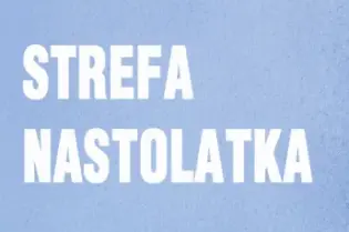 Strefa nastolatka, grafika z ilustracjami podpaski, tamponu i symbolu macicy.