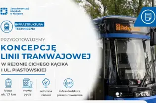 Koncepcja linii tramwajowej w rejonie Cichego Kącika i ul. Piastowskiej.
