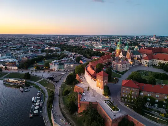 Lotniczy widok Krakowa