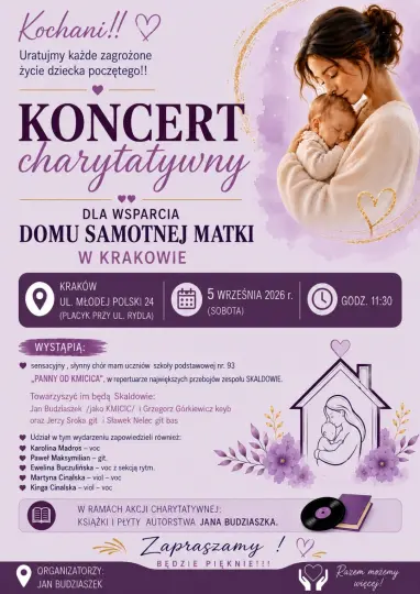 Koncert charytatywny dla wsparcia Domu Samotnej Matki