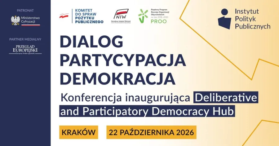 Dialog Partycypacja Demokracja, konferencja inaugurująca Deliberative and Participatory Democracy Hub, Kraków, 22 paź...